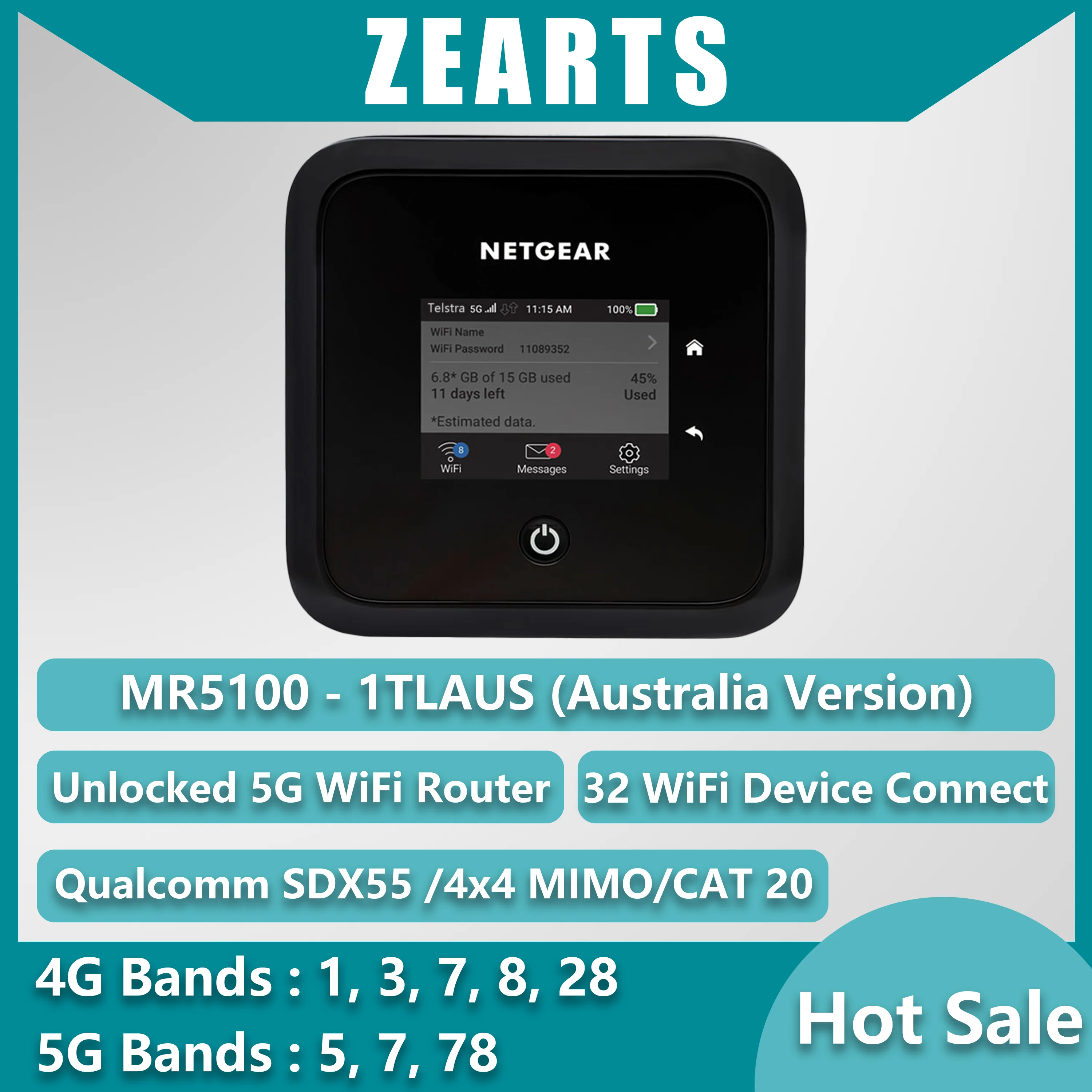 MR5100 Nighthawk 5G Mobile Hotspot Pro UNLOCK(used 95%new no box)