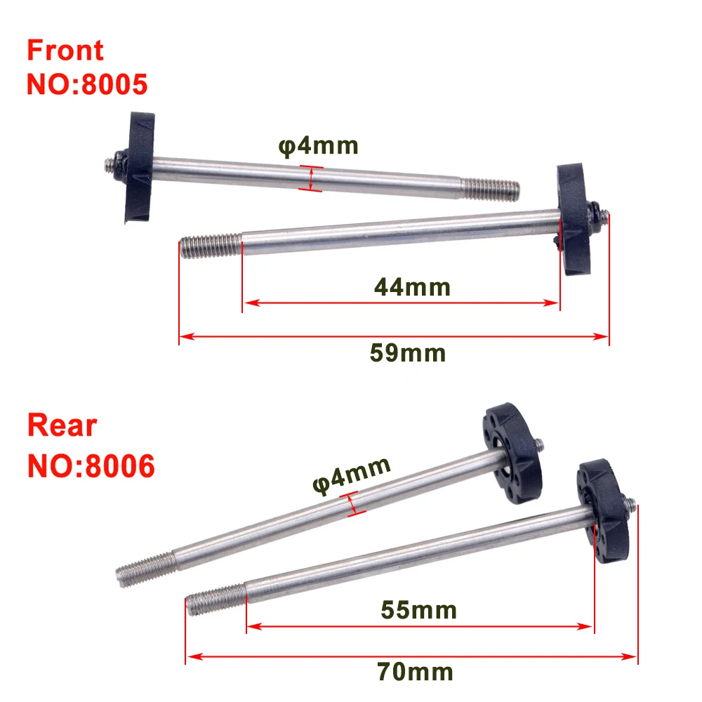 Metalowe przednie tylne amortyzatory wały rdzeń osi 8005 8006 dla ZD Racing 1/8 9116 9020 9072 08421 08423 08425 08427 MT8 RC samochodu