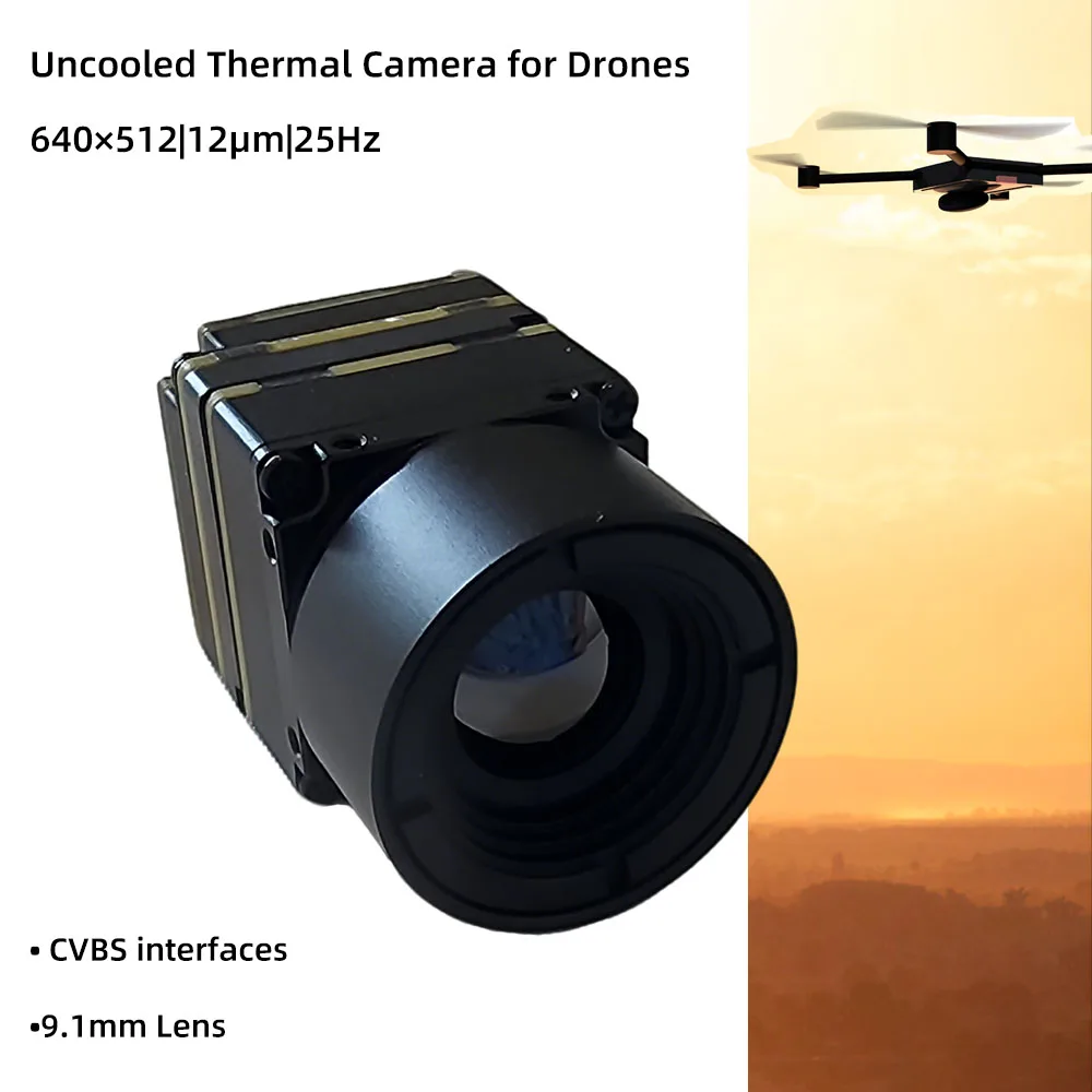 BT Super Miniature Structure Infrared Camera Modules 640*512/9.1mm Uncooled Infrared Module For DIY FPV RC Drones CVBS Output