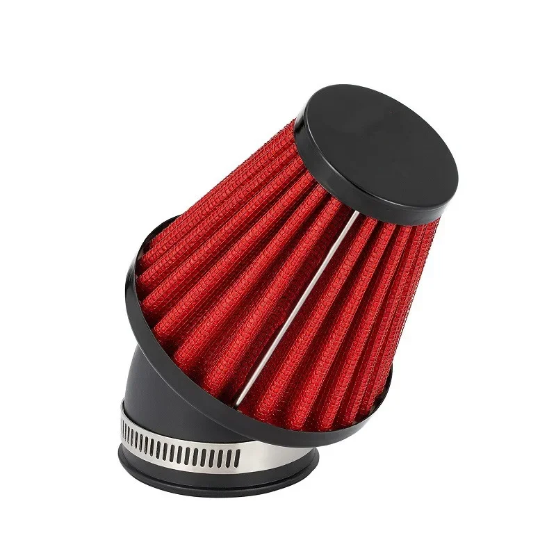 Motorcycle Dirt Pit Bike 42mm 48mm Air Filter 45 Degree Bend Universal Offroad Bobber Touring Cruiser Cafe Racer