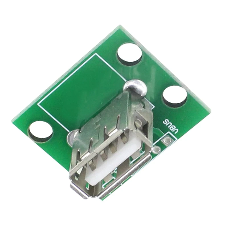 1 PCS Vertical Usb Female Seat Test Board Usb Power Adapter Board Module Usb Adapter Converter Green