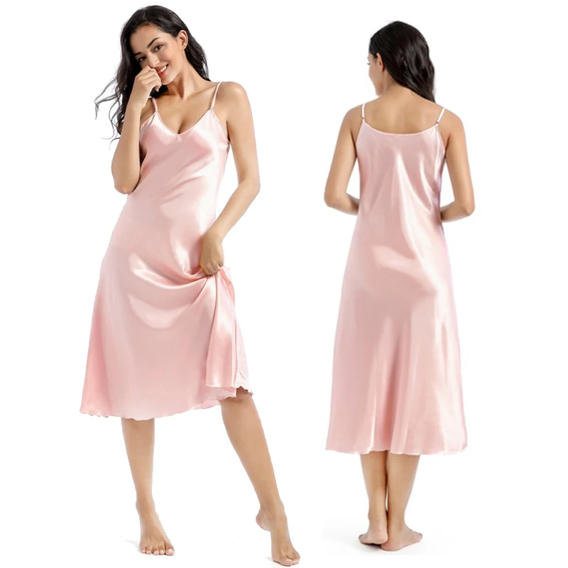 

Summer style Bride Nightgown Satin Silk Nightdress Sexy Lingerie Hot Nightgown Sleepwear