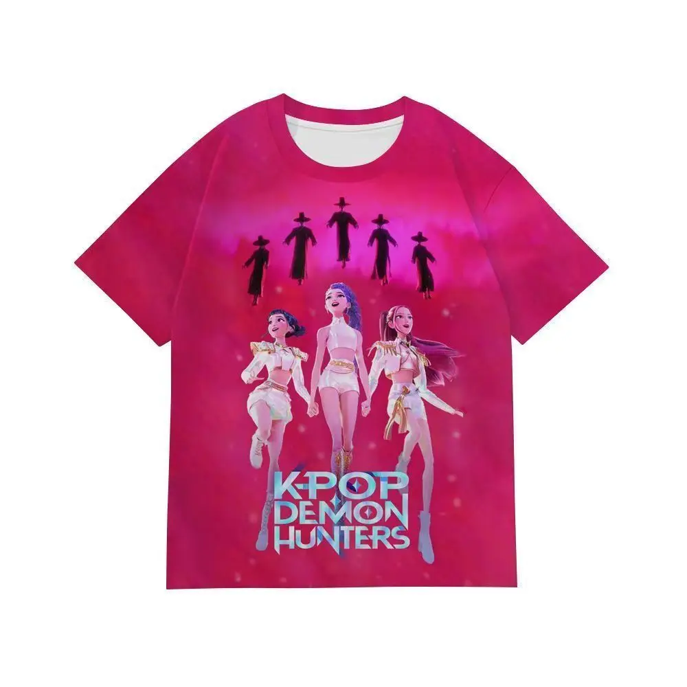 تي شيرت مطبوع ثلاثي الأبعاد برسوم كارتونية ورسوم متحركة، بلوزة بأكمام قصيرة لكل من الأولاد والبنات، مناسب للبالغين DS