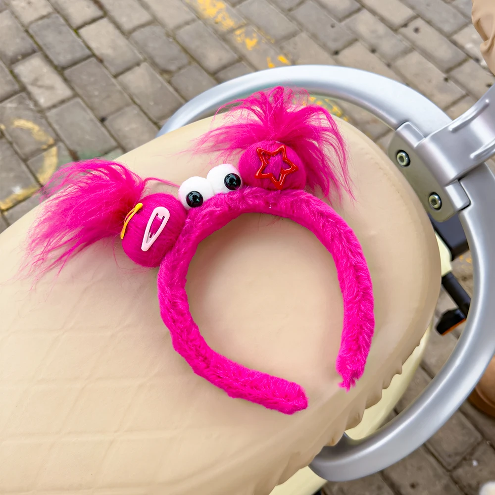 Plush Ugly Doll Hairband Women Creative Funny Headband Cute Wash Face Hoop Winter Hair Accessories