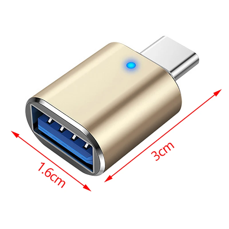 Conector Adaptador OTG para Macbook Pro, USB C para USB3.0, Conversor OTG, Xiaomi, Huawei Flash Drive Reader