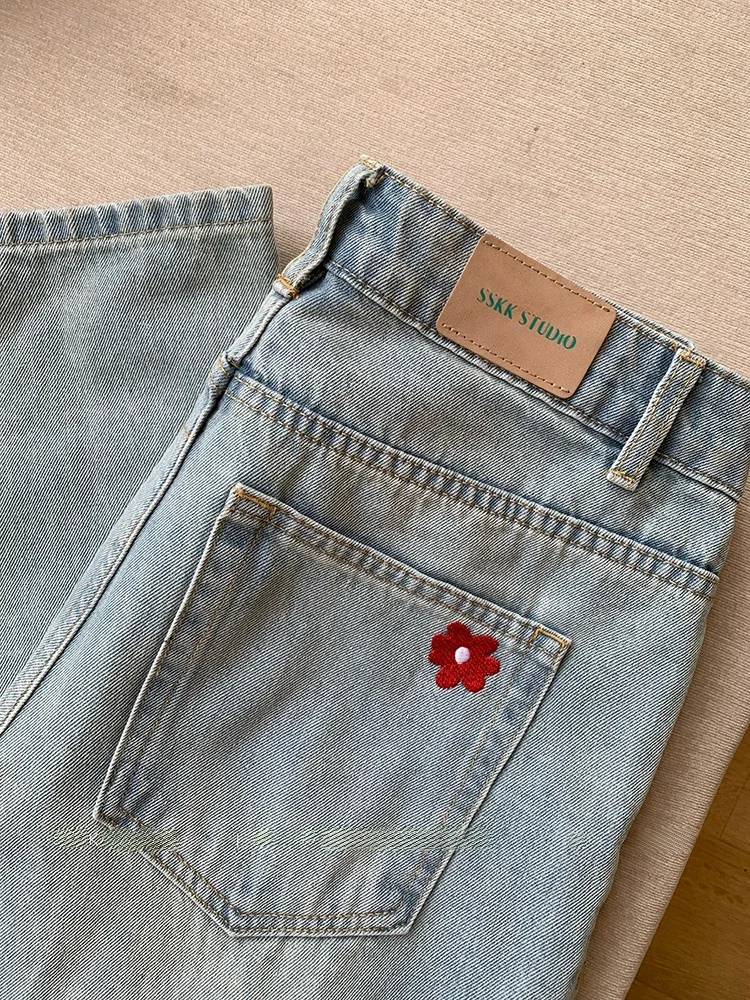 

Джинсы женские с высокой талией, диагональными полосками, прямого кроя, больших размеров, удобные, из денима, скинни