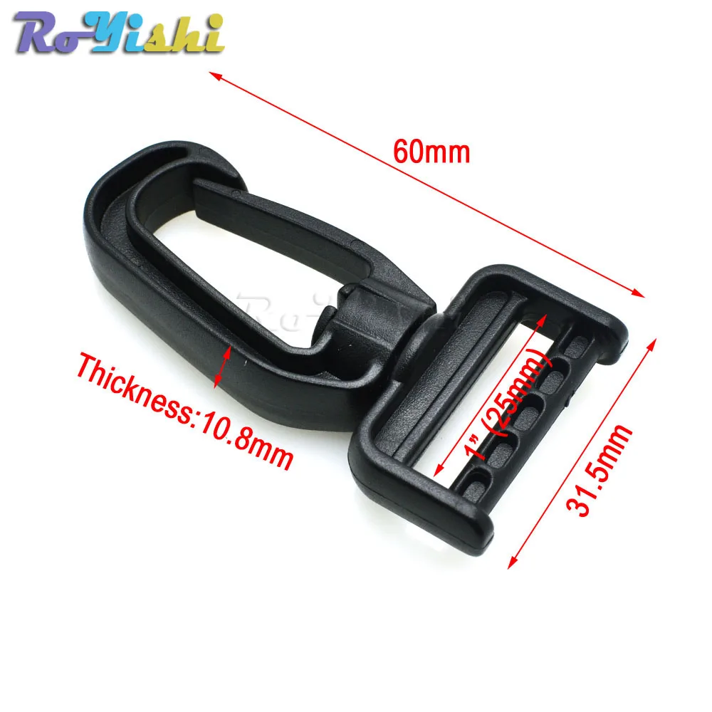 Plastic Swivel Snap Hooks for Bag Belts Straps Keychain Clasp Backpack Accessories