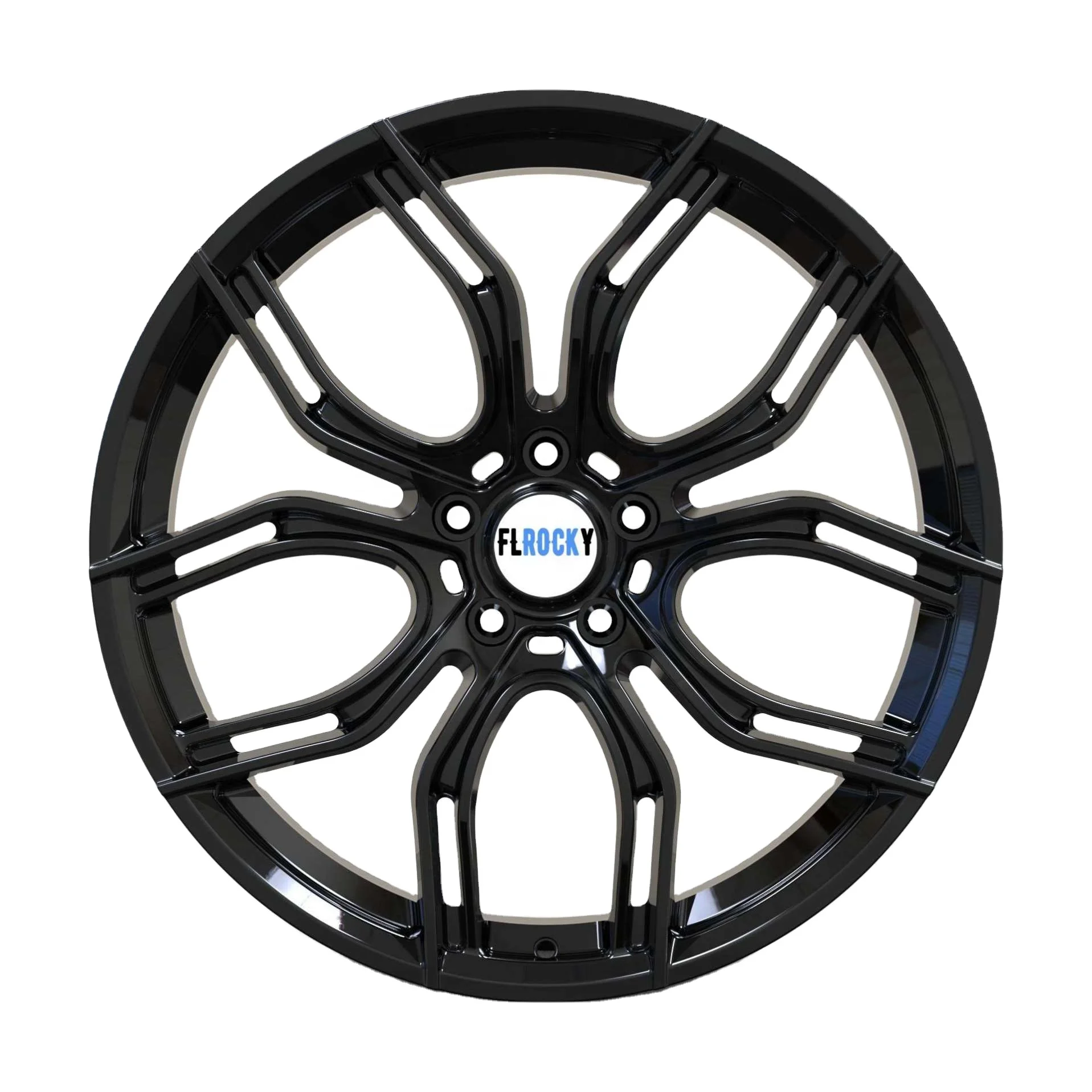 4PCS New Arrivals Custom Bright Black 21 Inch Car Rims Aluminum Alloy Forged Wheel