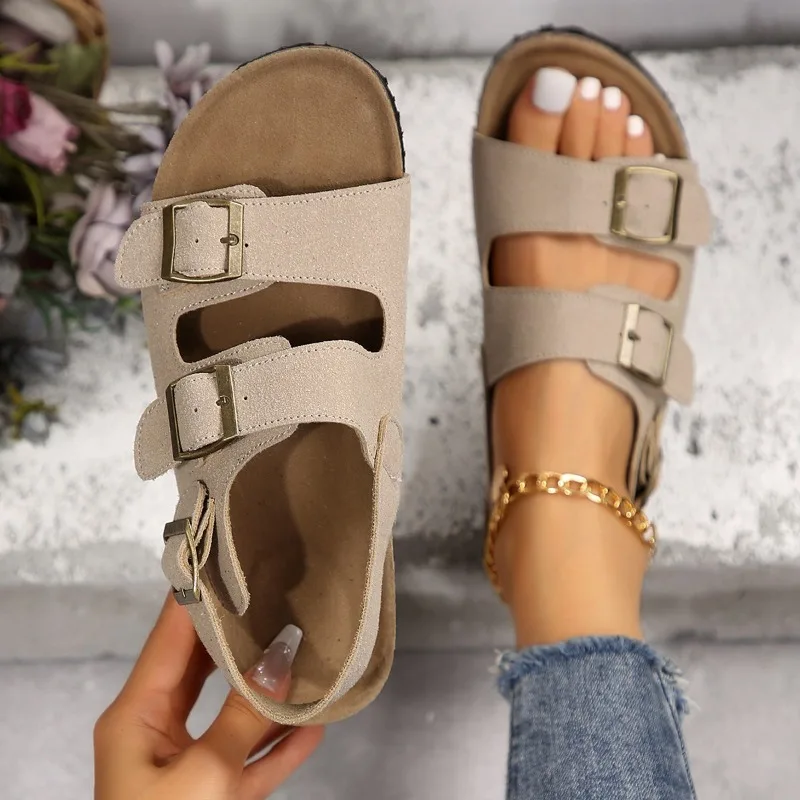 Fashion Women Flat Sandals Rome Sandals Flats Clip Toe Beach  Female Summer New Shallow Shoes for Women Sandalen Luxury