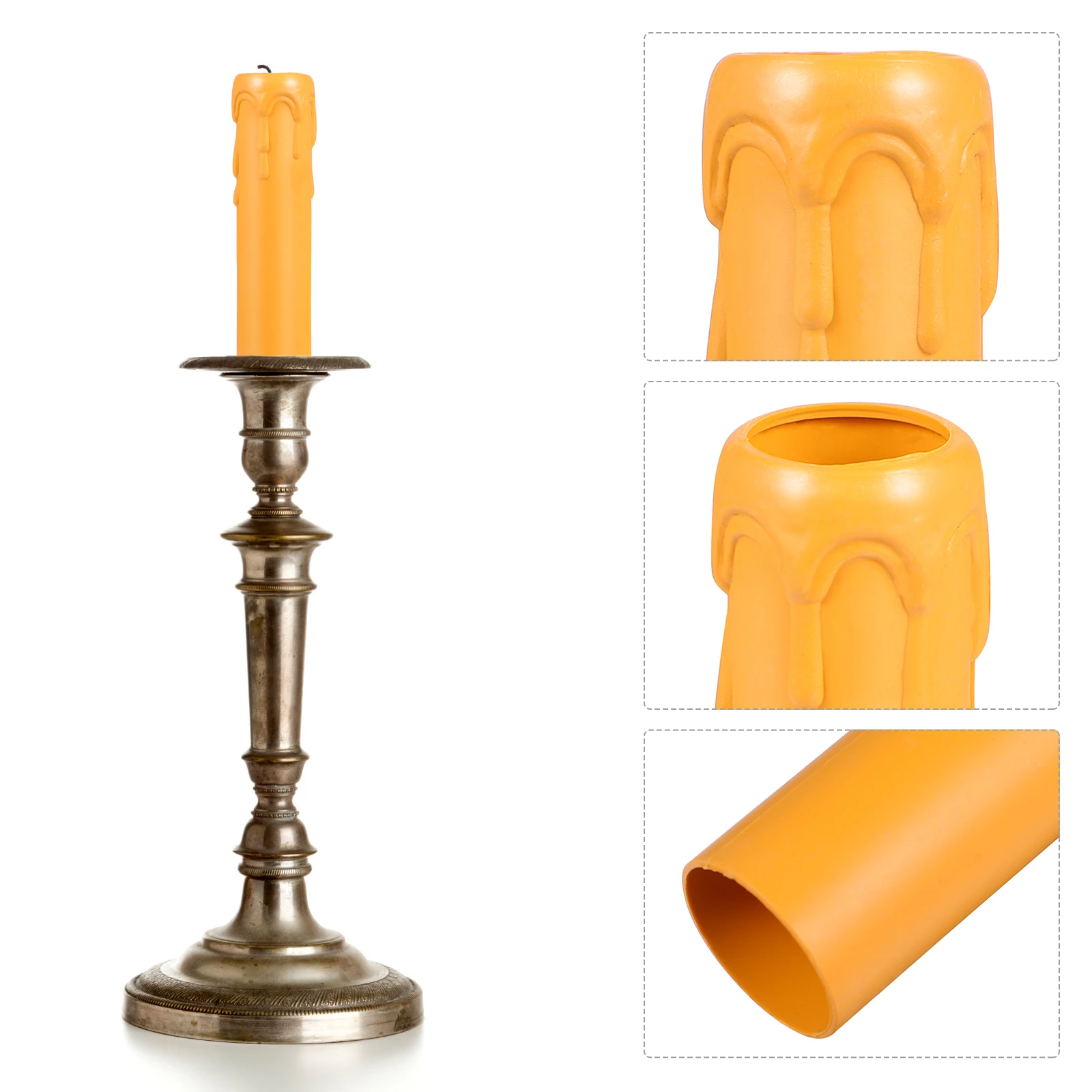 

20Pcs Sleeve Covers Plastic Vintage Drip Resistant Lightweight Waterproof Decorative Chandelier Socket Sleeves