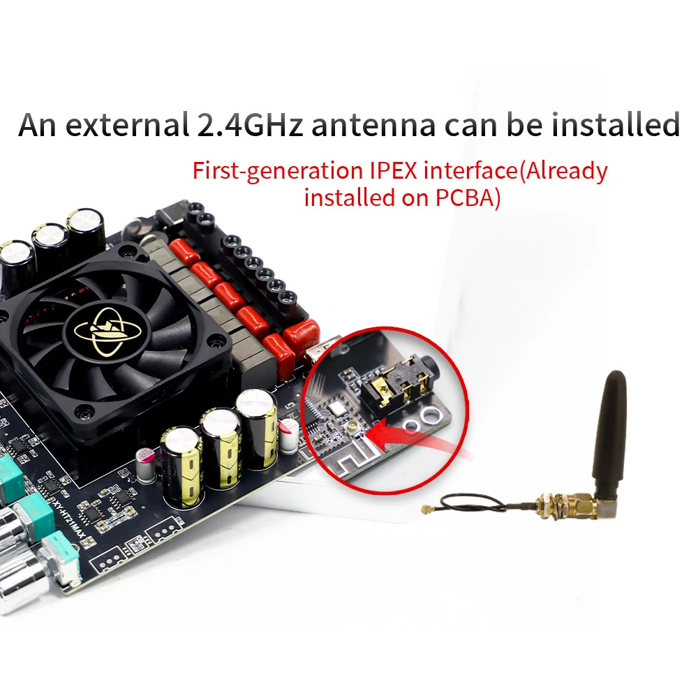 2.1 Channel Digital Audio Amplifier 200W*2+400W Dual-core TPA3223 Bluetooth Power Amplifier Upgraded XY-HT21 High Tone Subwoofer