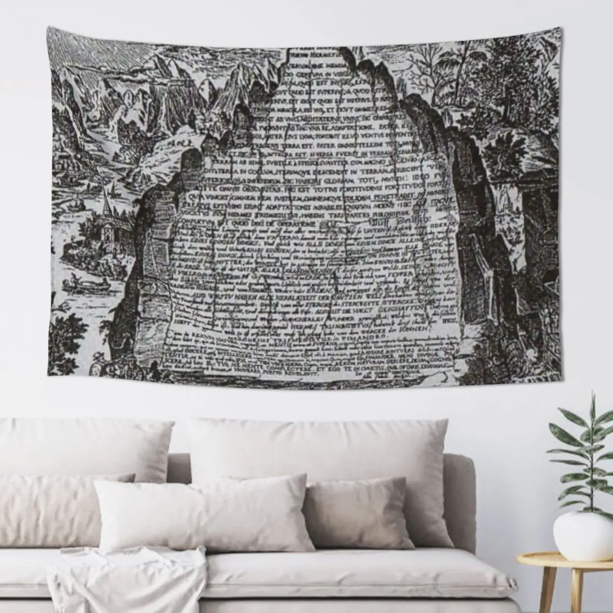 

Emerald Tablet Tapestry Room Aesthetic Decoration Room Tapestry