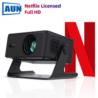 AUN A32D Portable Full HD Projector Linux Netflix Licensed 1920x1080P Cinema Home Theater MINI LED VideoProjector WIFI Smart TV