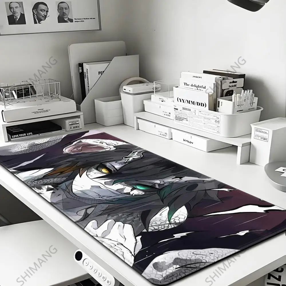 

Черно-белый коврик для мыши для ноутбука Snake Manga Obanai Iguro Коврик для мыши ПК Аниме D-demon Slayer Настольный коврик для геймера Шкаф для клавиатуры Коврик