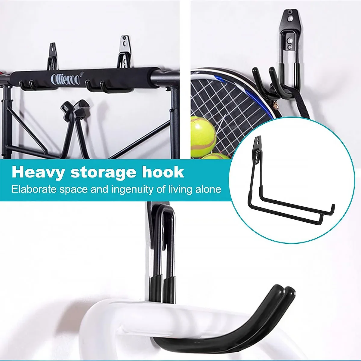Garage Storage Utility Hooks,Garage Garden Tool Organizer,Hanging Utility Wall Mount Hooks,Heavy Duty Tool Storage Organizer image 5