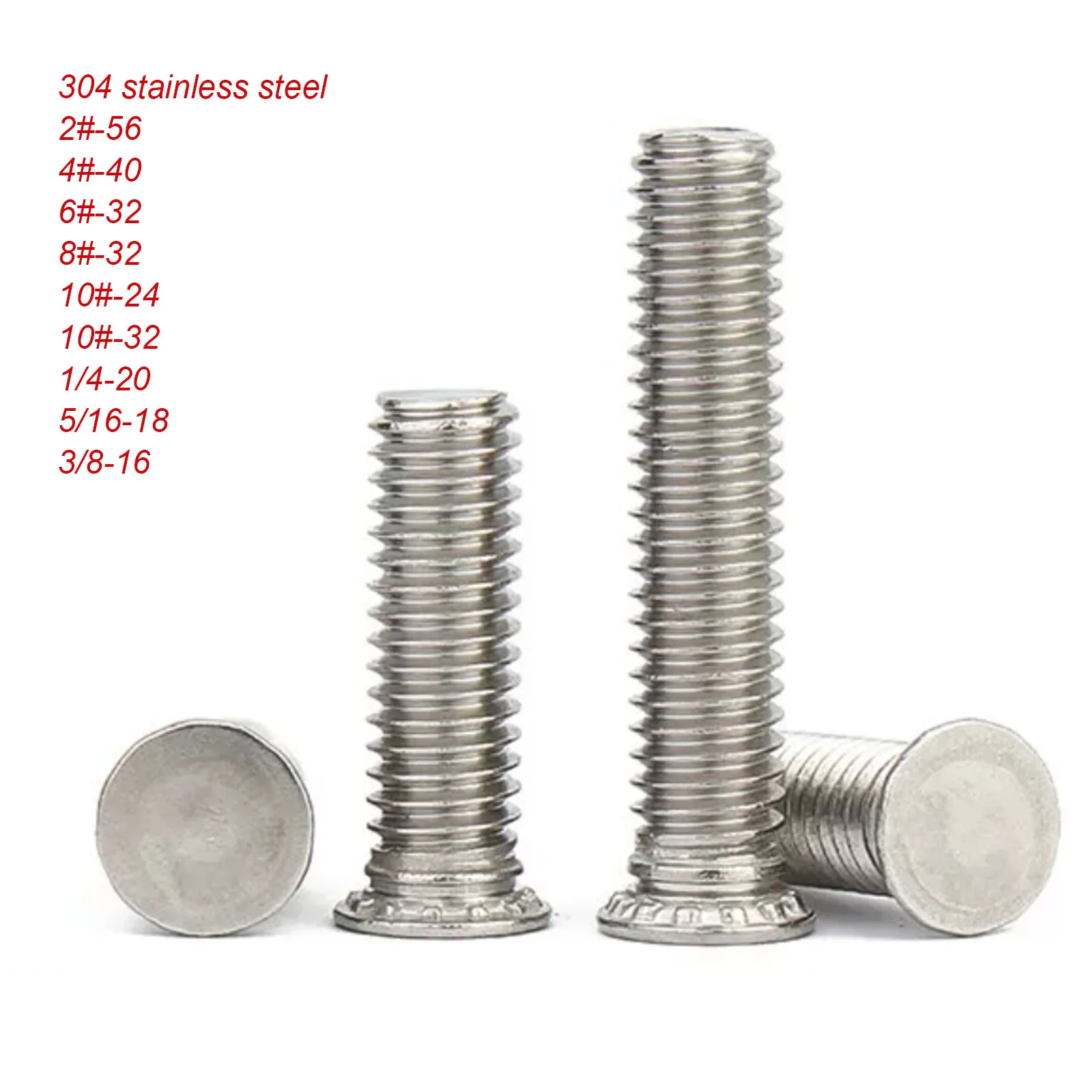 2/10/25/50pcs 304 Stainless Steel FHS Press Fit Rivet Screw UNC UNF 2#-56 4#-40 6#-32 8#-32 10#-24 10#-32 1/4-20 5/16-18 3/8-16