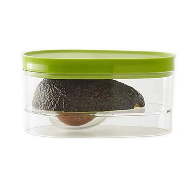 1pc Avocado Food Storage Box Space Saver Plastic Fruit Container for Kitchen Crisper Vegetable Organizer Bag