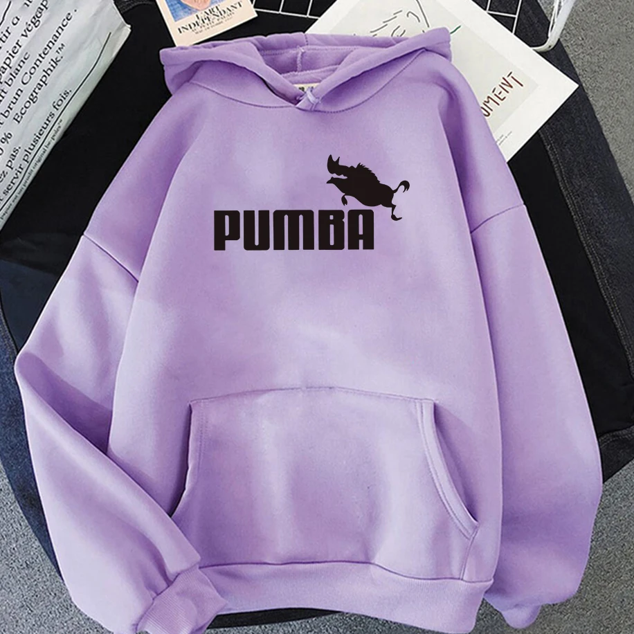 Joke The Pumba Bedruckte Herren- und Damen-Kapuzenpullover, Winter, lange Ärmel, Buchstabe, übergroß, lustig, locker, lässig, Hip-Hop-Paar-Top