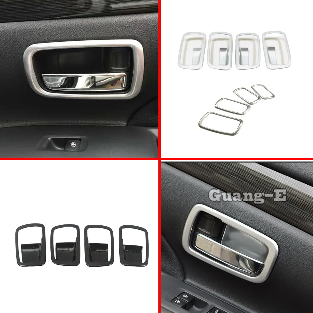 Car Sticker Cover Armrest Handrail Trim ABS Door Inner Handle Bowl 4PCs For Mitsubishi Outlander 2016 2017 2018 2019 2020 2021