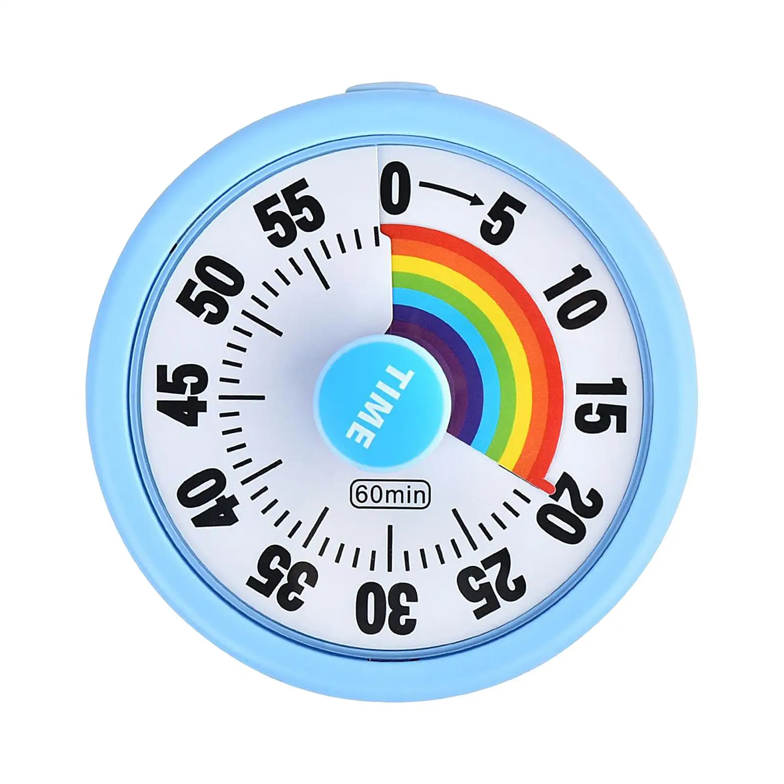 Visual Timer Rainbow Disk 60-Min Countdown Silent Children's Visual Desk Timer For Kids Boys Teens Adults Home Kitchen Cooking