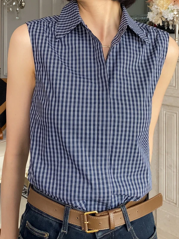 

Women's Svel irt Vest Spring New Inner Wear Base Layer Top Partner Layering Clothing Korean Sle Loose Fit Button De...