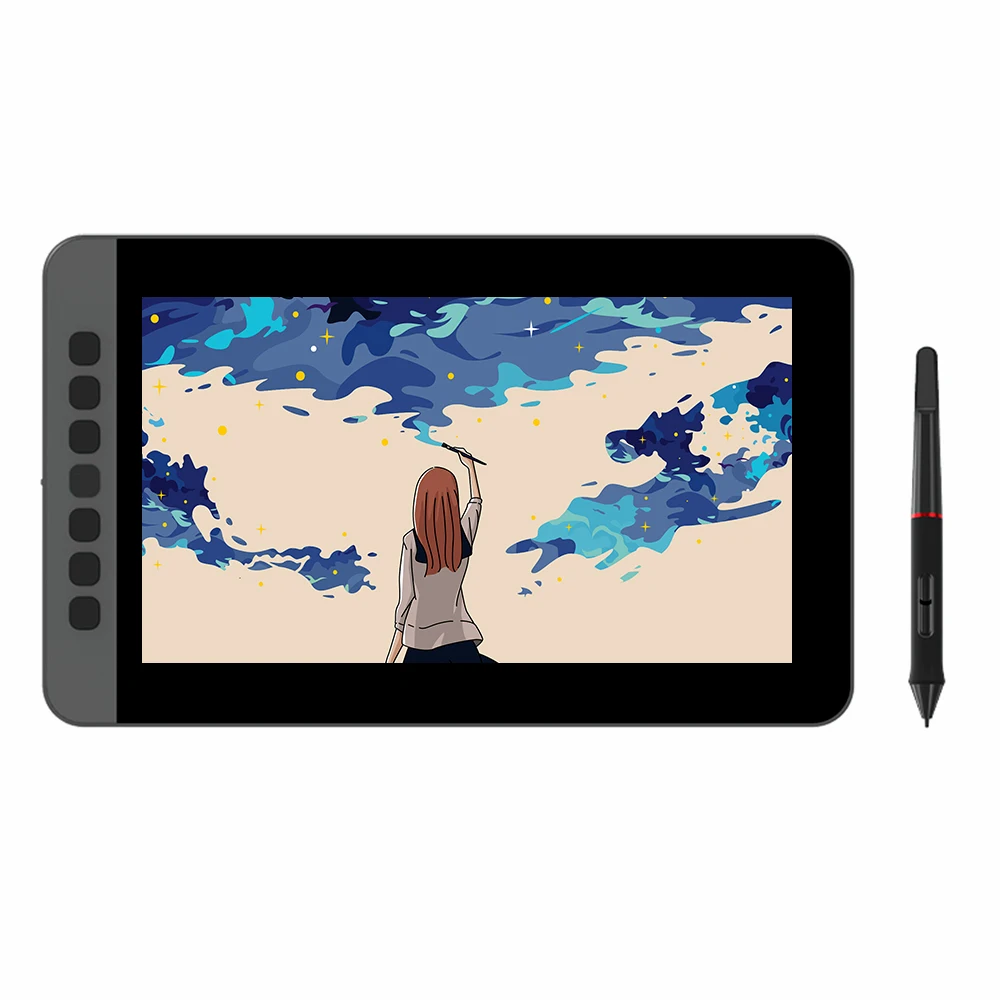 Spaseiba-Monitor de tableta de dibujo gráfico M12, pantalla LCD IPS de 11,6 pulgadas, bolígrafo Digital, 8192 niveles, compatible con Windows, Mac, Android OS