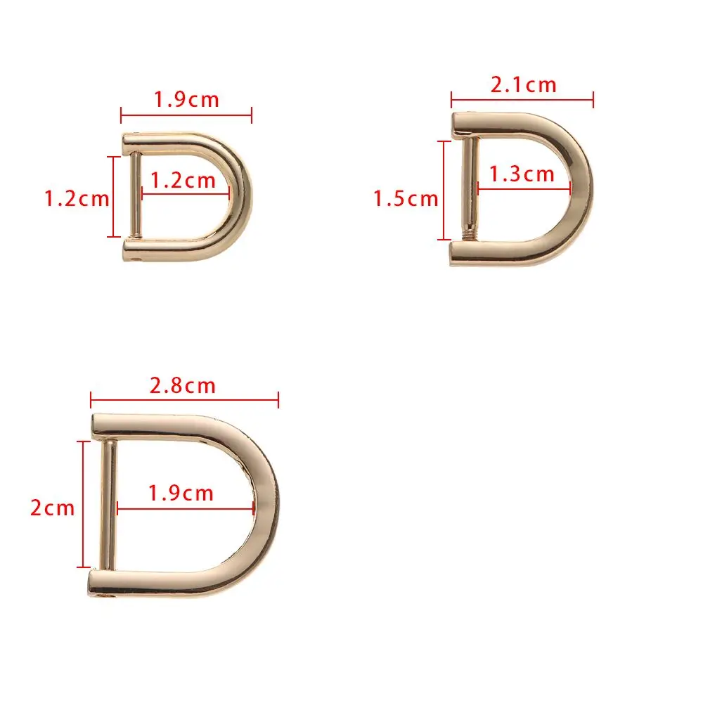 12-25mm metallo staccabile vite aperta D anello fibbia grillo chiusura per borsa artigianale in pelle cinghia maniglia della cintura fettuccia a