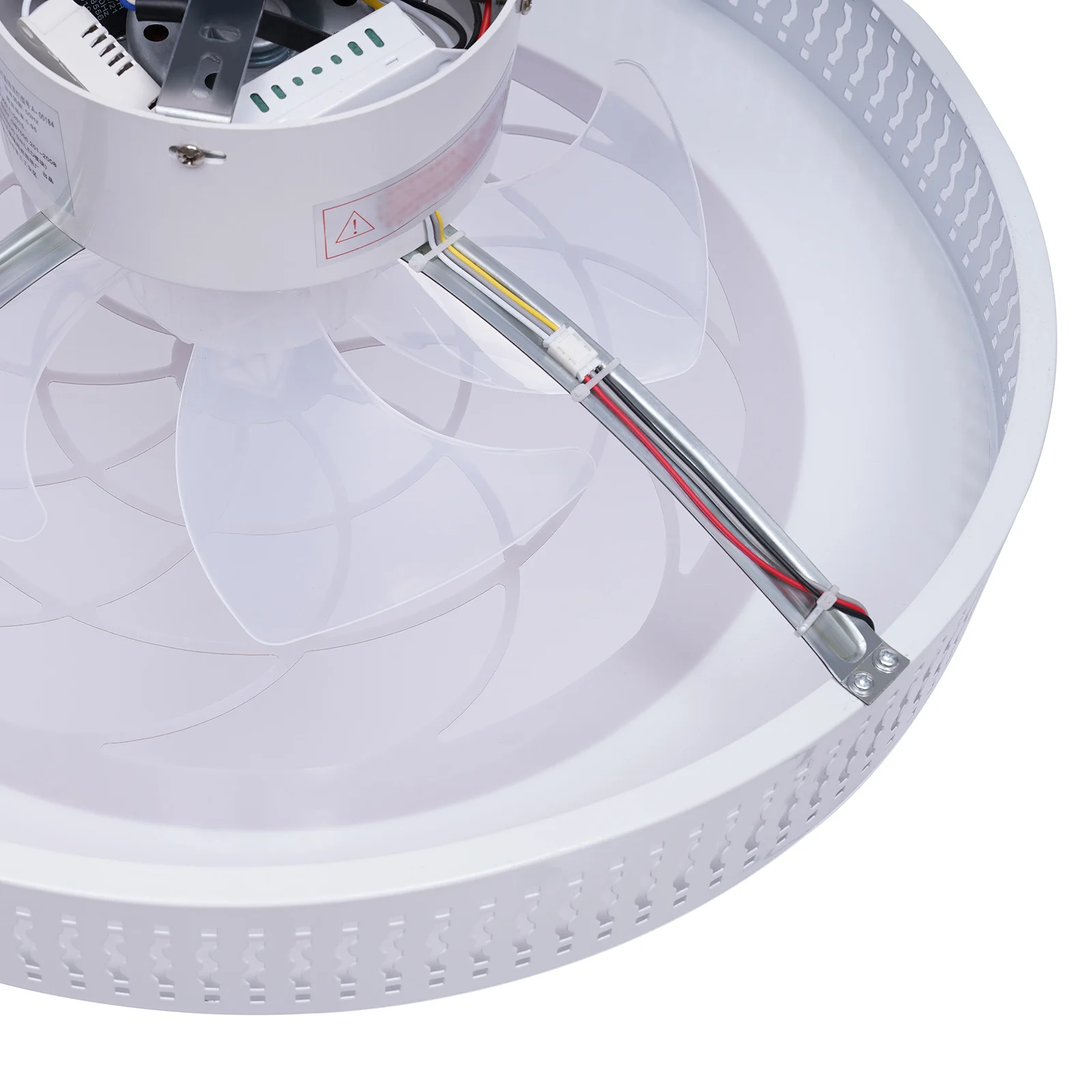 Plafonnier Ventilateur Rond Fermé à Intensité Réglable, Design Moderne, 20.5 Pouces