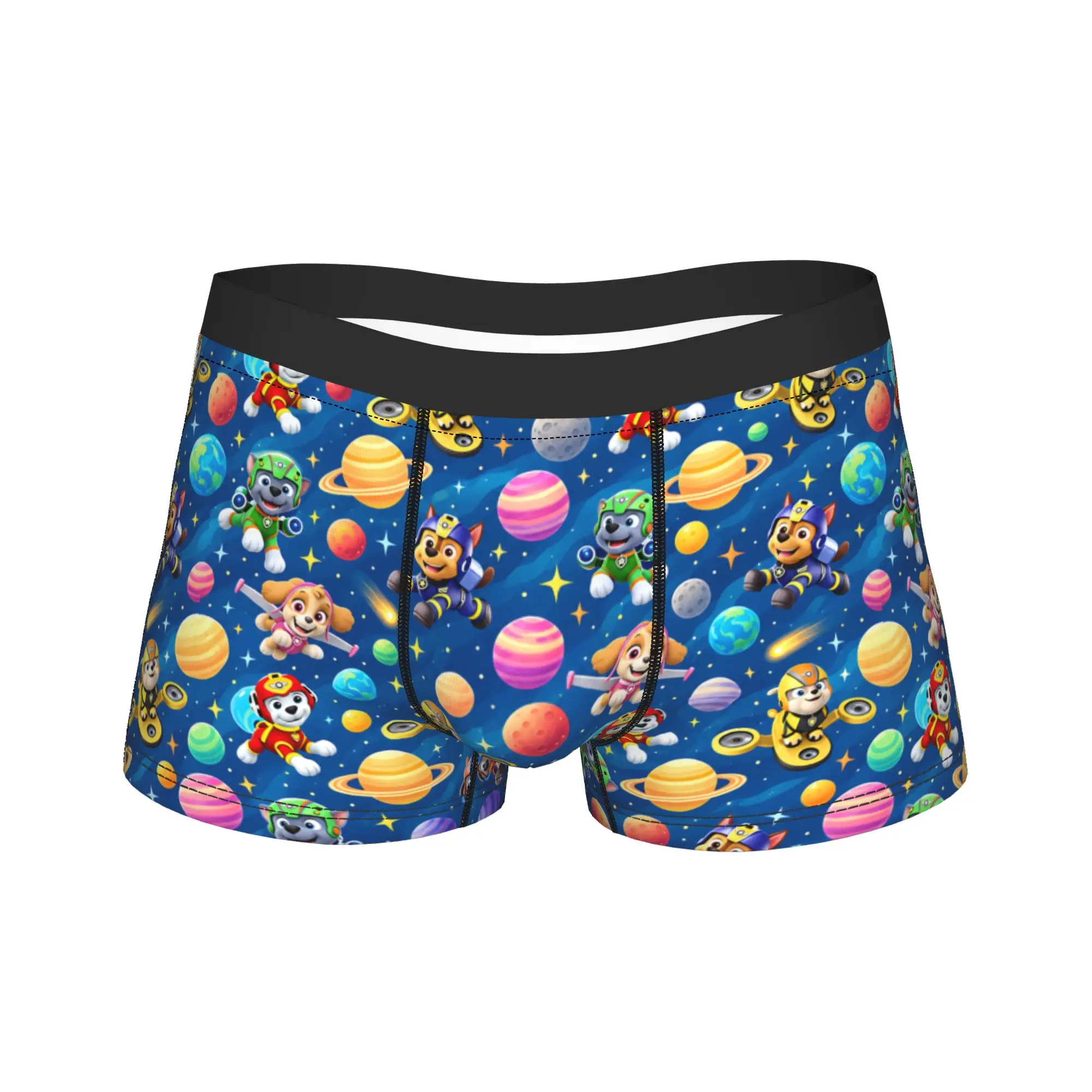 Paw Dogs Space Planet Puppy Team Art Boxer Shorts 3D Pouch Underwear Hot Sale Design Shorts Briefs Elastic Men Panties Plus Size