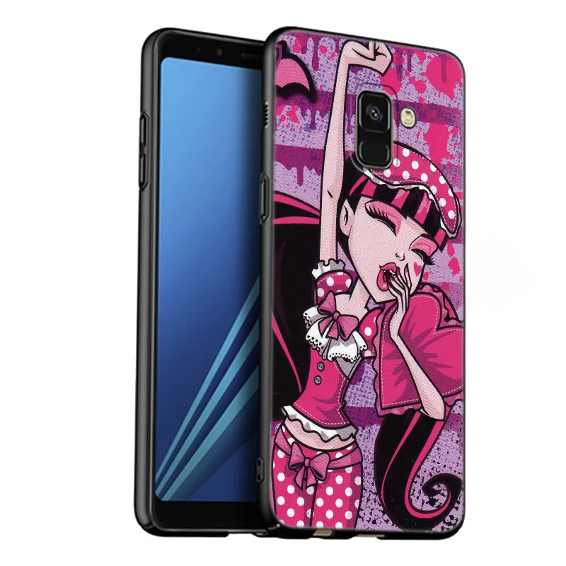 M-Monsters-H-High Anime Black Phone Case For Samsung Galaxy A01 A03 Core A04 A10 E A02 A20 A21 A30 A50 S A6 A8 Plus A7 A9 2018