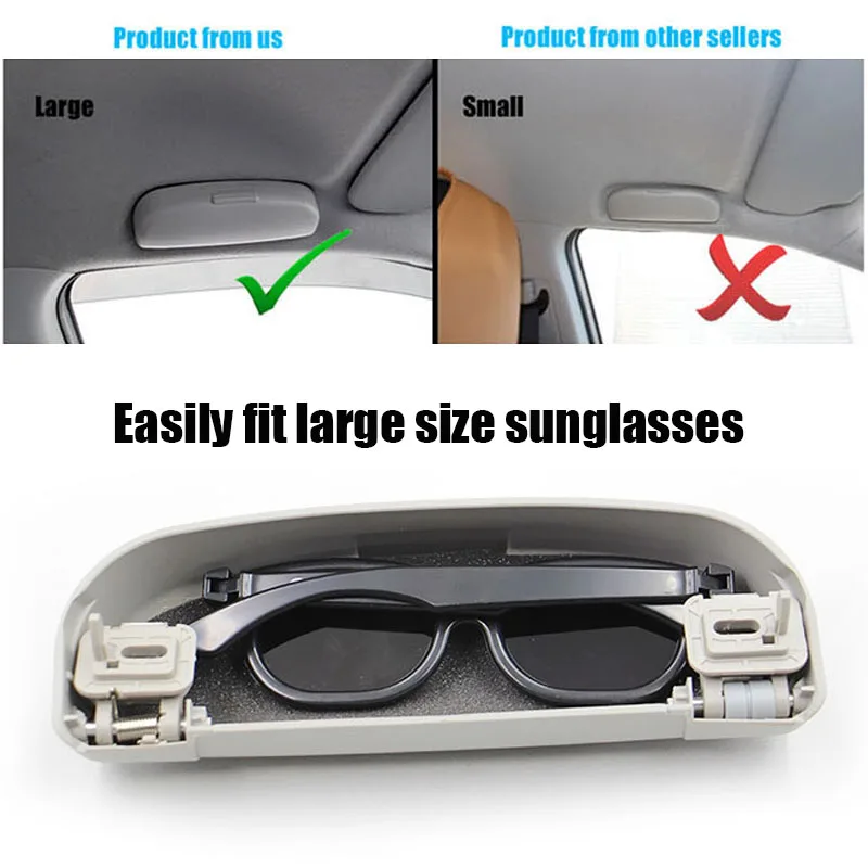 For Mitsubishi ASX Lancer Outlander Pajero Montero Sport Car Sunglasses Holder Glasses Storage Box Case Container Accessories