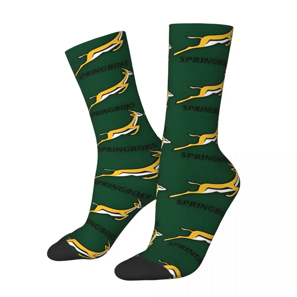 Hip Hop Retro The South Africa National Rugby Crazy Men's compression Socks Unisex Rugby South Africa Harajuku Pattern Crew Sock