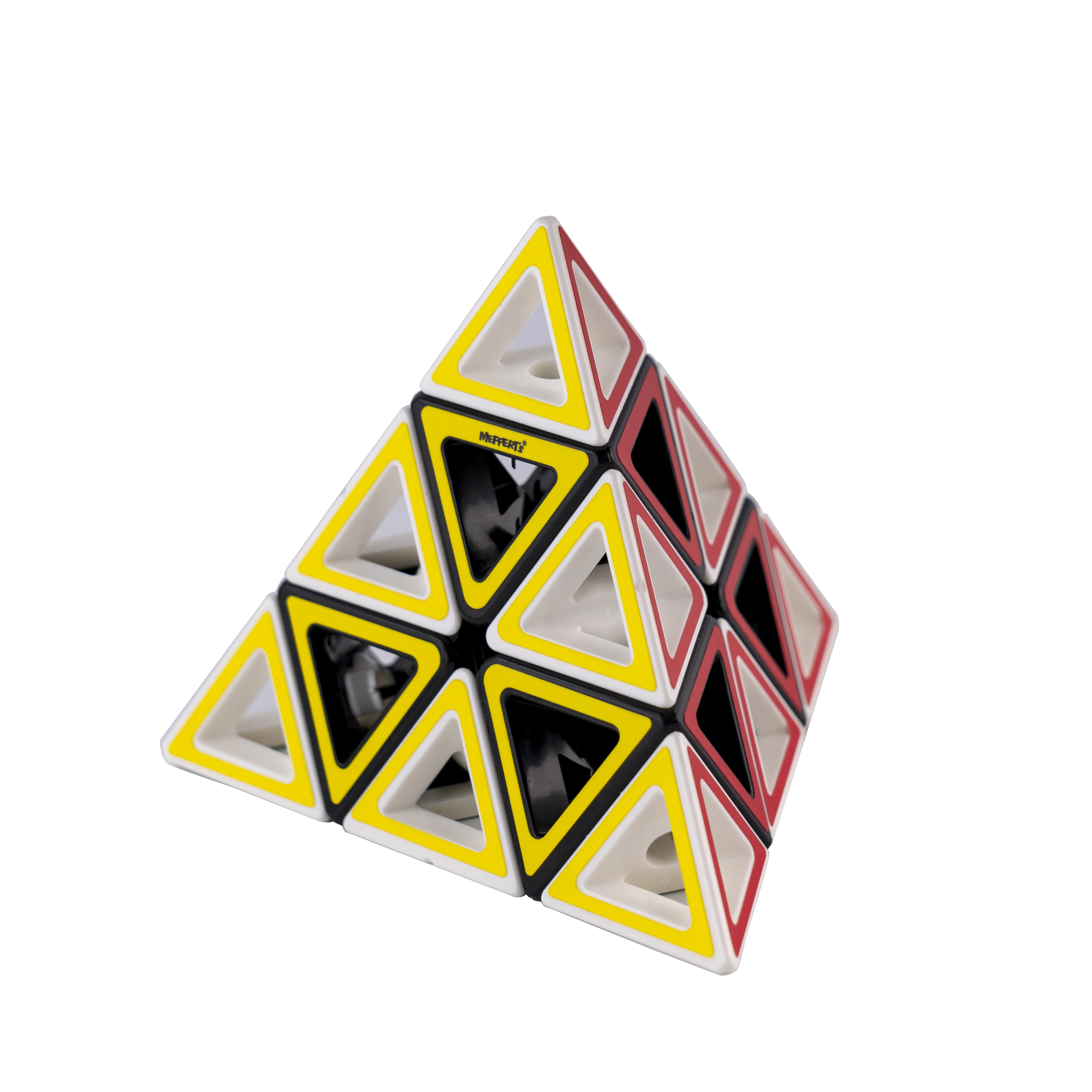 Rompecabezas de edición conmemorativa genuina de Meffert, pirámide ahuecada en blanco y negro, cubo de forma Irregular, juguete antiestrés