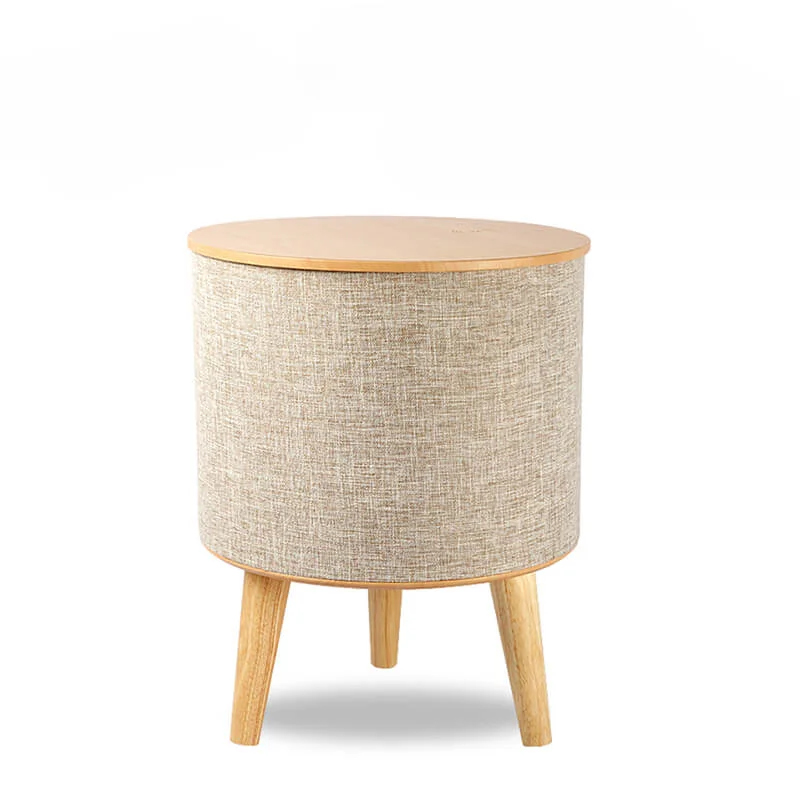 Modern Furniture Nordic Round Solid Wood Smart Table Smart Wooden Coffee Table Wireless Charging Speaker Coffee Table