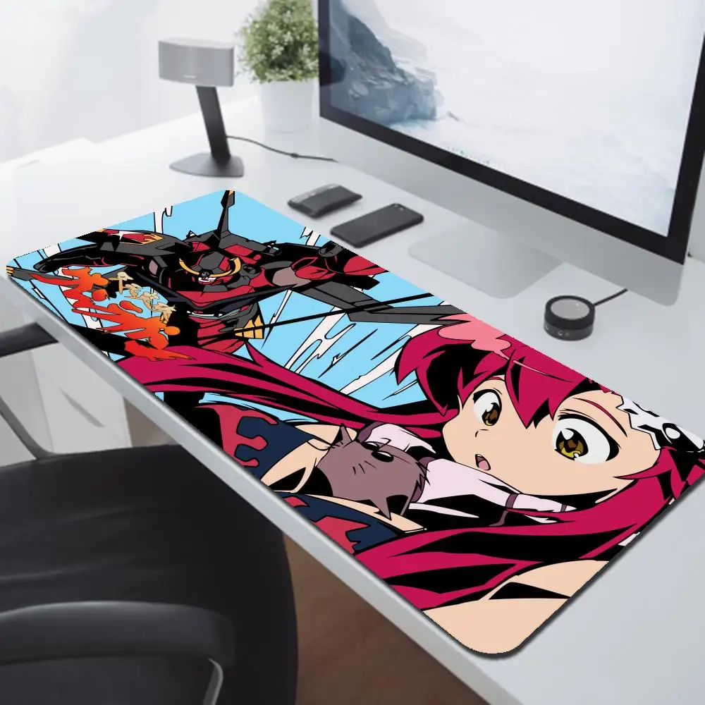 

Gurren Lagann Mouse Pad Large Gaming Accessories Mouse Mat Keyboard Mat Desk Pad XXL Computer Mousepad PC Gamer Laptop Mausepad