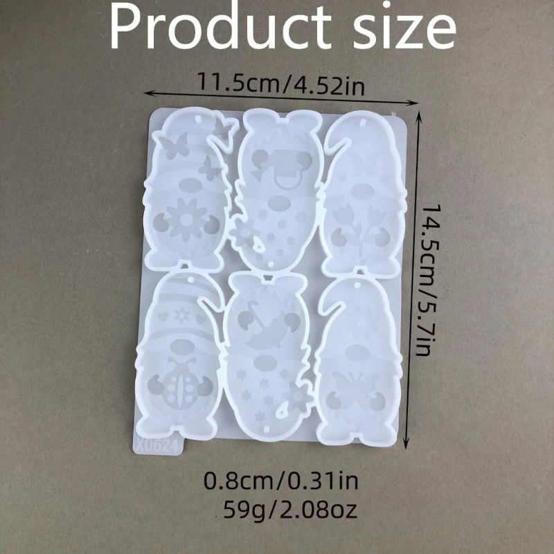 6 Forma brelokowe silikonowe wnęka