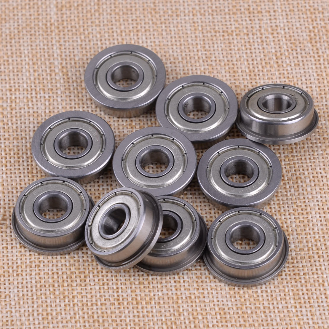 LETAOSK 10Pcs Metric  Bearing Steel Flange Flanged Deep Groove Ball Bearings F608ZZ 8*22*7 mm Precision work