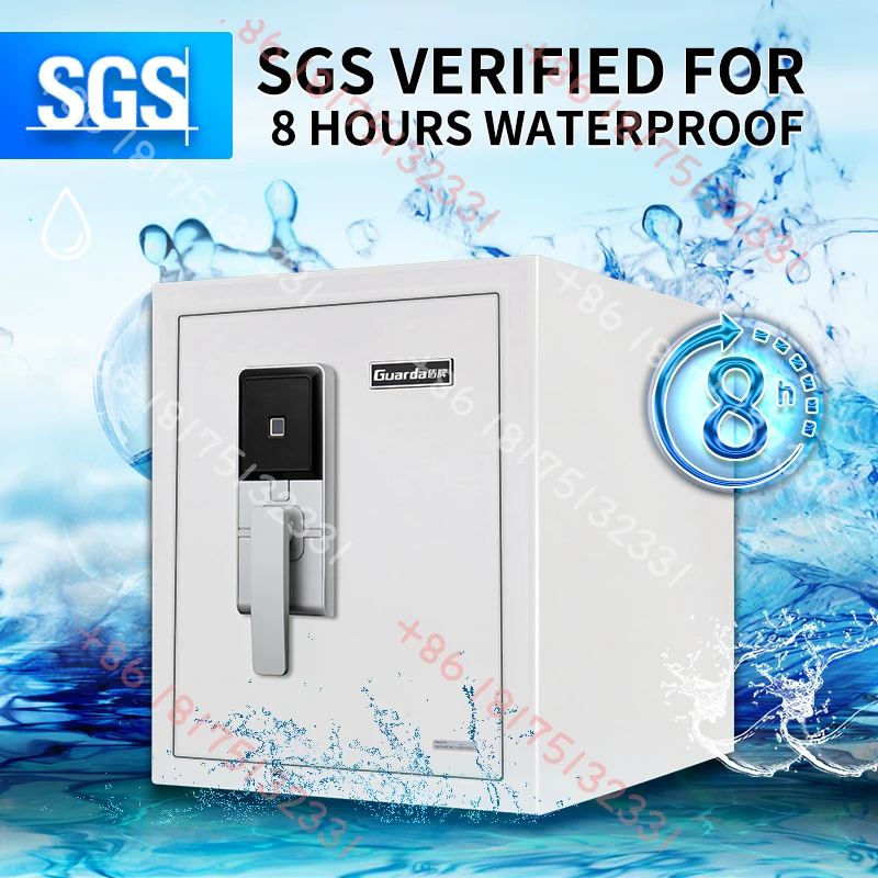 خزانة بصمات الأصابع للمنزل، مقاومة للحريق، مقاومة للحريق، نقود فولاذية، آمنة لبصمات الأصابع البيومترية - 3091WSLB