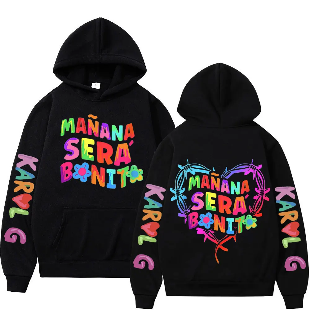 

Singer Karol G Album Manana Sera Bonito Hoodie Men Women Trend Fashion Hooded Sweatshirt Street Y2k Aesthetics Oversized Hoodies