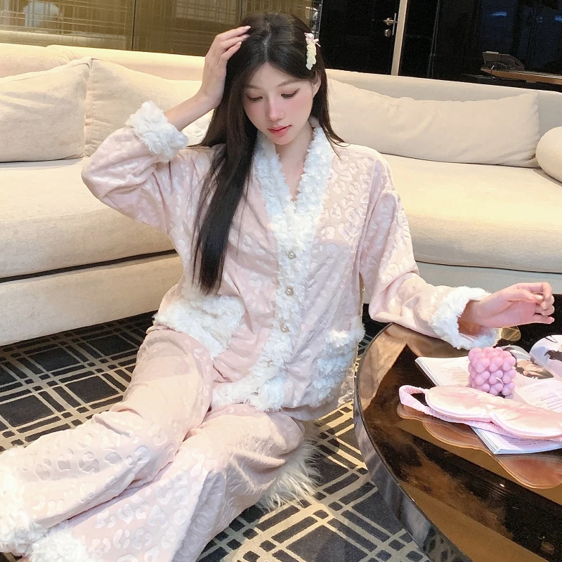 

Pajama Sets Satin Women Summer Ice Silk Colorful Pattern Ultra-Thin Quick Dry Ladies Night Set Cooling Smooth Trendy Fashion Ins