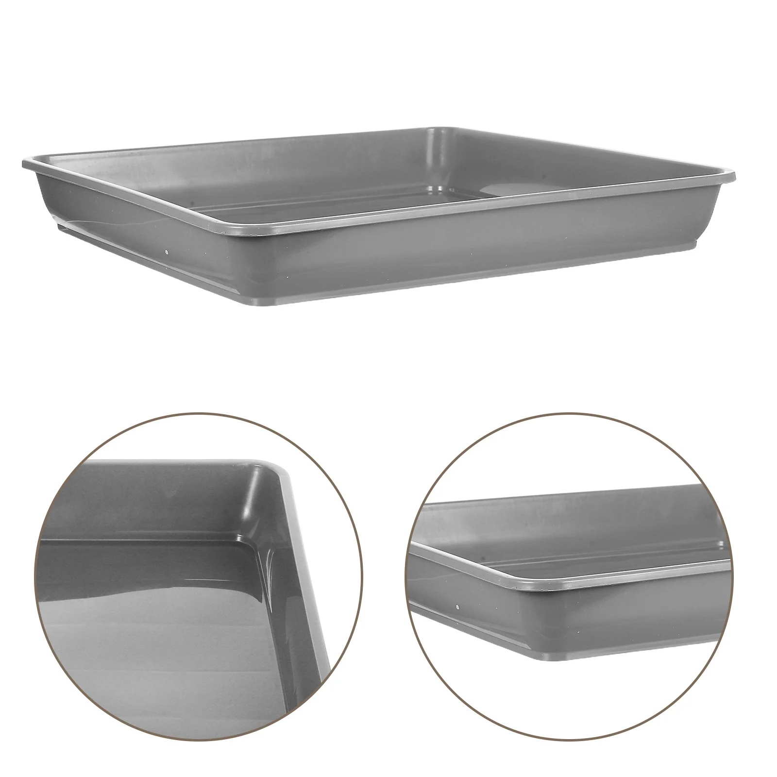 

2pcs Square Plant Tray: Large Plastic Flowerpot Drip Plate For Bonsai Succulent Potted Plants Reusable Outdoor Indoor Drainage