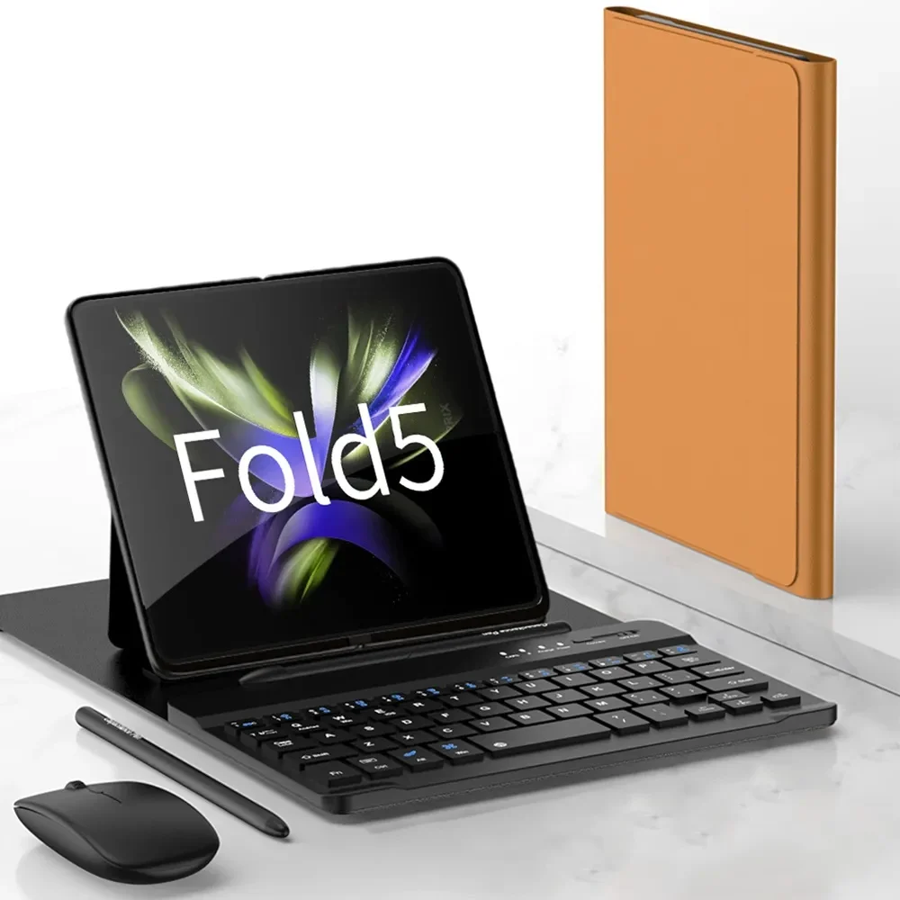 

Для Samsung Galaxy Z Fold 5 Z Fold 4 Z Fold 3 2 Fold 1 чехол с магнитной клавиатурой с мышью для Z Fold 5 4 3 Fold 2 1 Keyboard