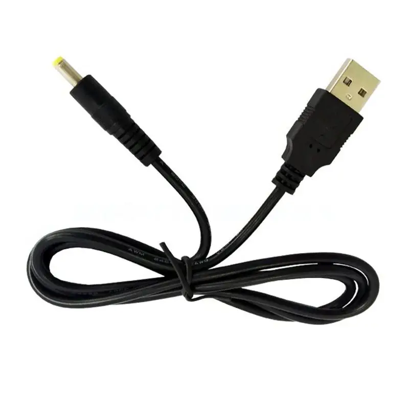 Cable de alimentación USB macho a DC4.0, Cable de carga de CC de 4,0mm x 1,7mm, 80CM