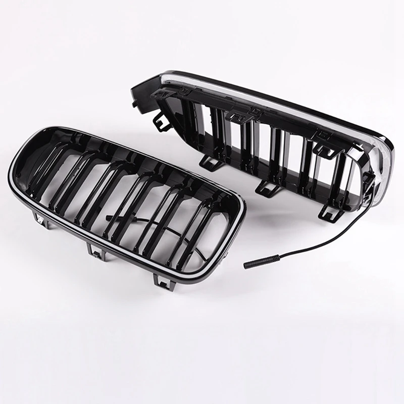 Front Kidney Grille Grill With LED Light For BMW 3 Series F30 F31 F35 2012-2019 Accessories 51130054493 51130054494