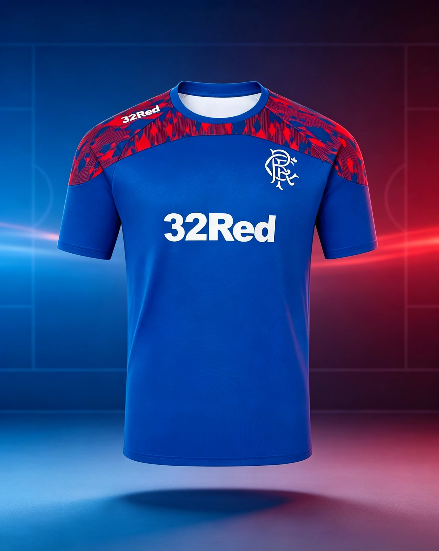 2026 Rangers 3D Printed Football Jersey Men's Summer Breathable Quick Drying Short Sleeved T-shirt Family Matching Clothing