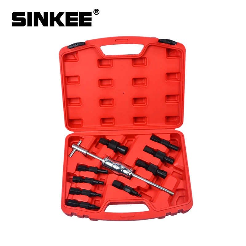 9/10pc Blind Hole Kit Slide Hammer Pilot Internal Bearing Puller Bearing Extractor Removal Tool Kit