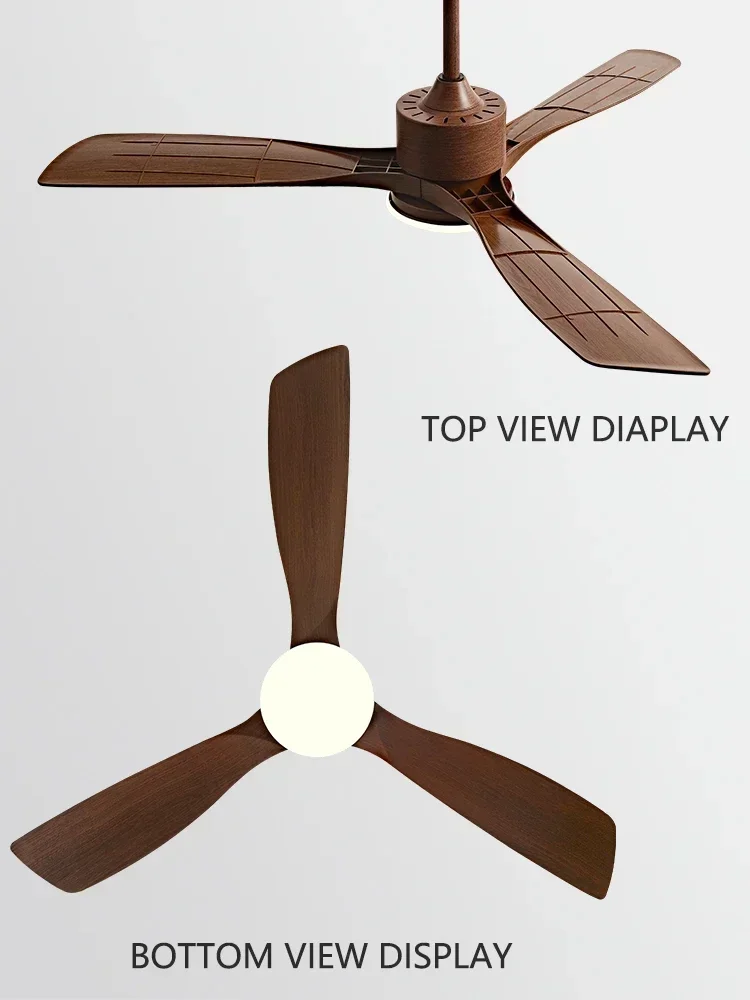 Modern 36/42/52 Inch White Black 3 ABS Blade Pure Copper DC 30W Motor Ceiling Fan with 24W LED Light Support Remote Control