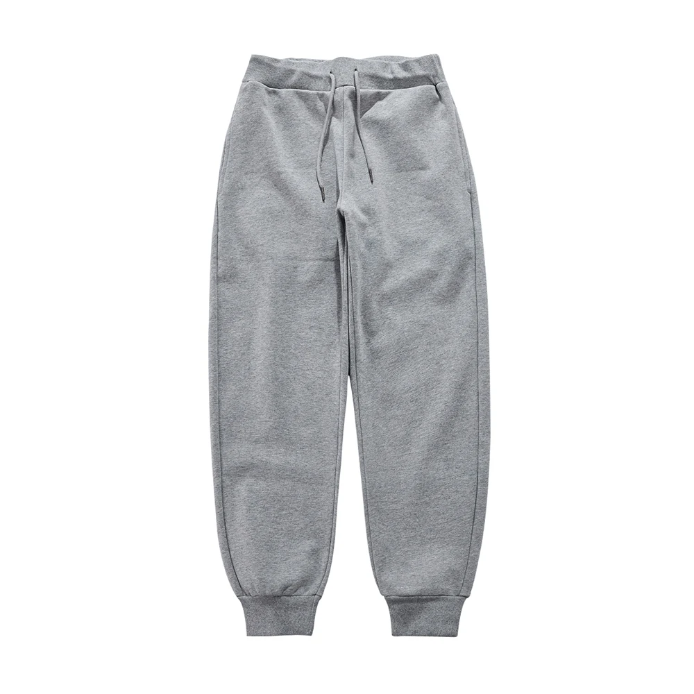 Japanese Vintage Heavy Fleece Sweatpants Men Women Winter New Solid Color Elastic Waist Thick Feet Pants Casual Trousers