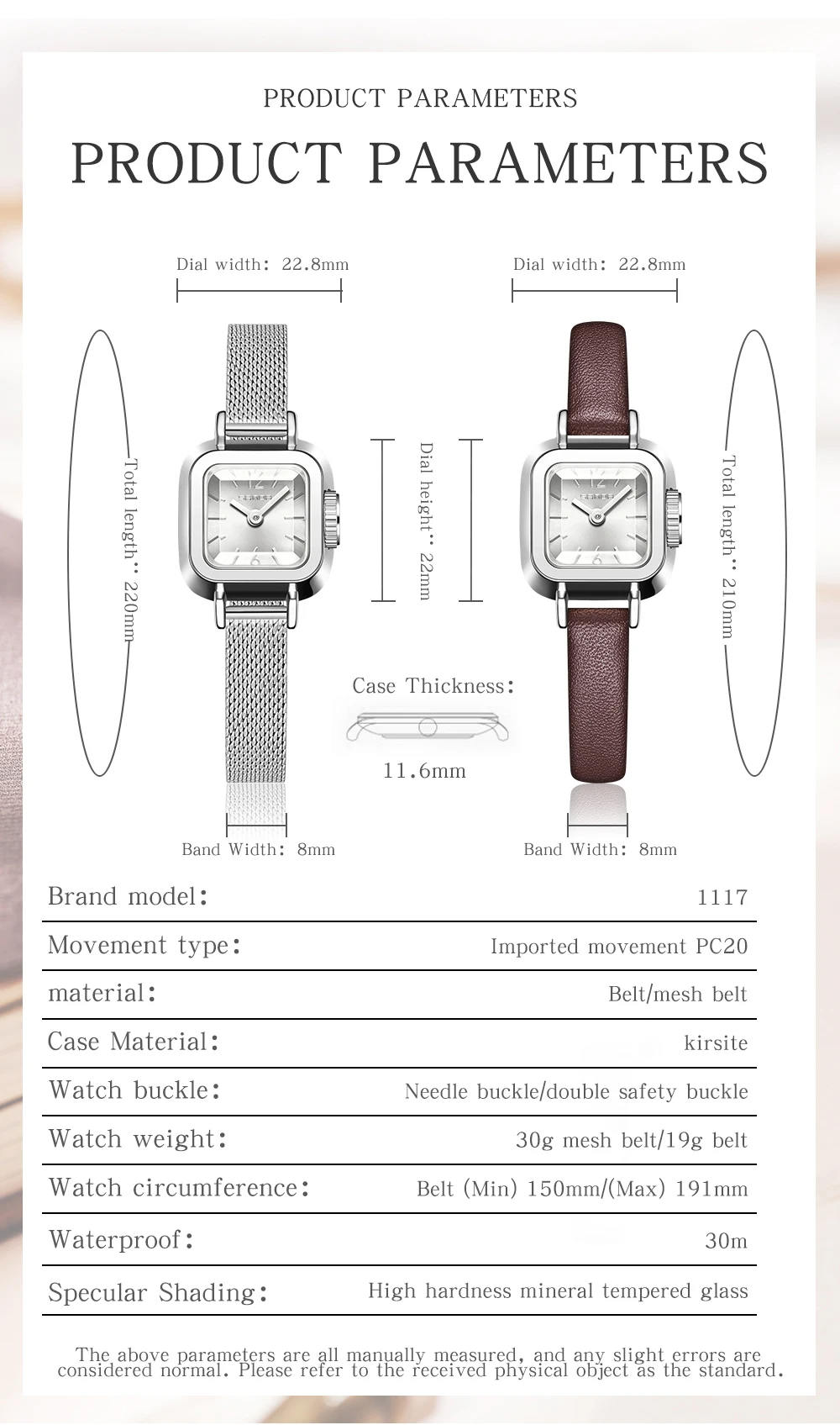 SANDA 1117 New Casual Fashion Quartz Women Watch cinturino in maglia di acciaio inossidabile orologio da donna Slim Dial Design Waterproof Reloj