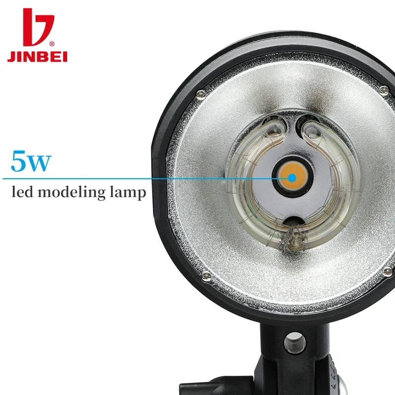 JINBEI DE250 250Ws Portable Mini Master Studio Flash Photography Wireless Strobe Flash Photo Light 5w led Modeling Lamp